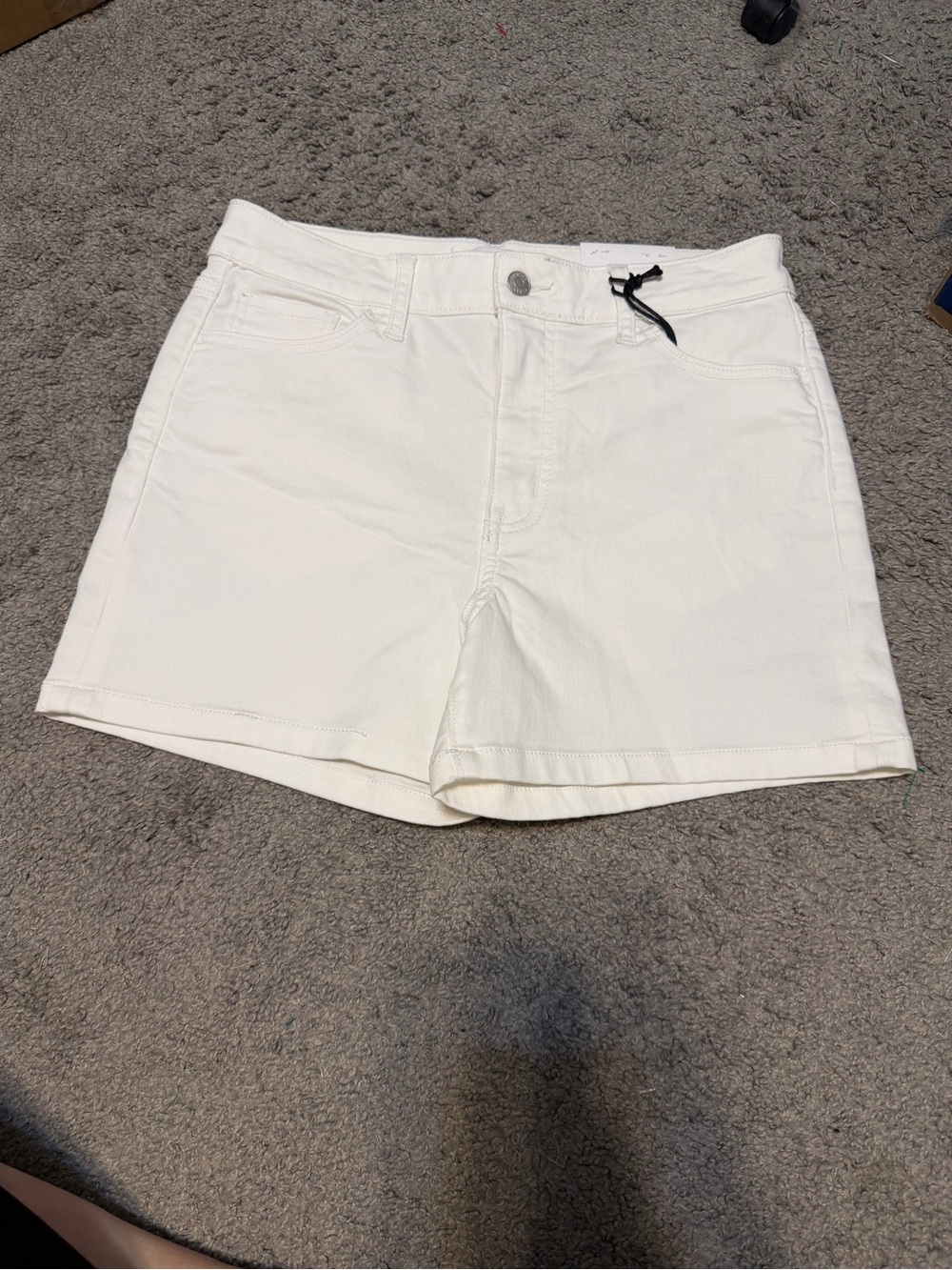 Zenana Outfitters White High-Rise Jean Shorts